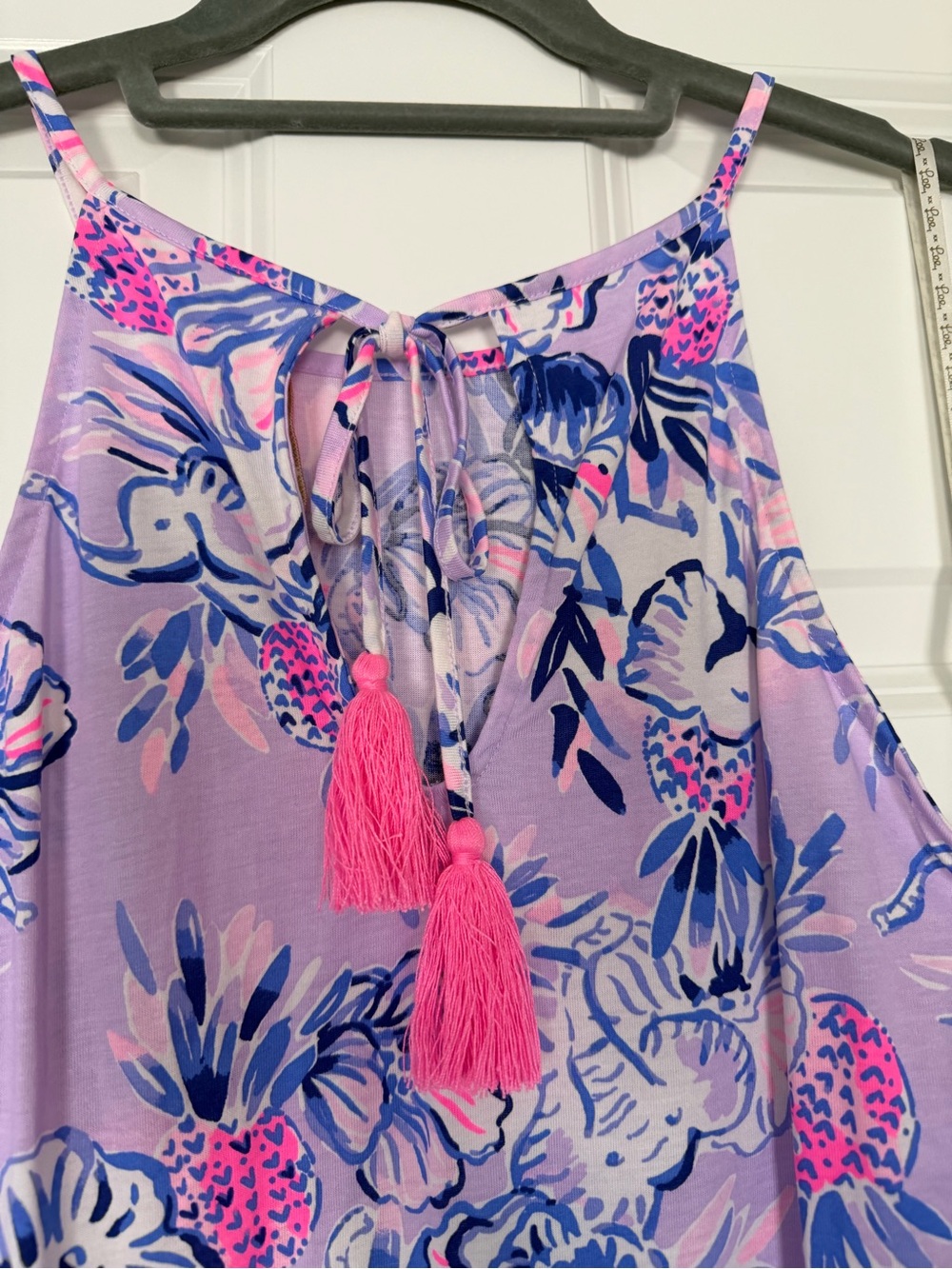 Lilly Pulitzer Margot swing dress size M Trunks in the air purple elephants - Picture 9 of 12